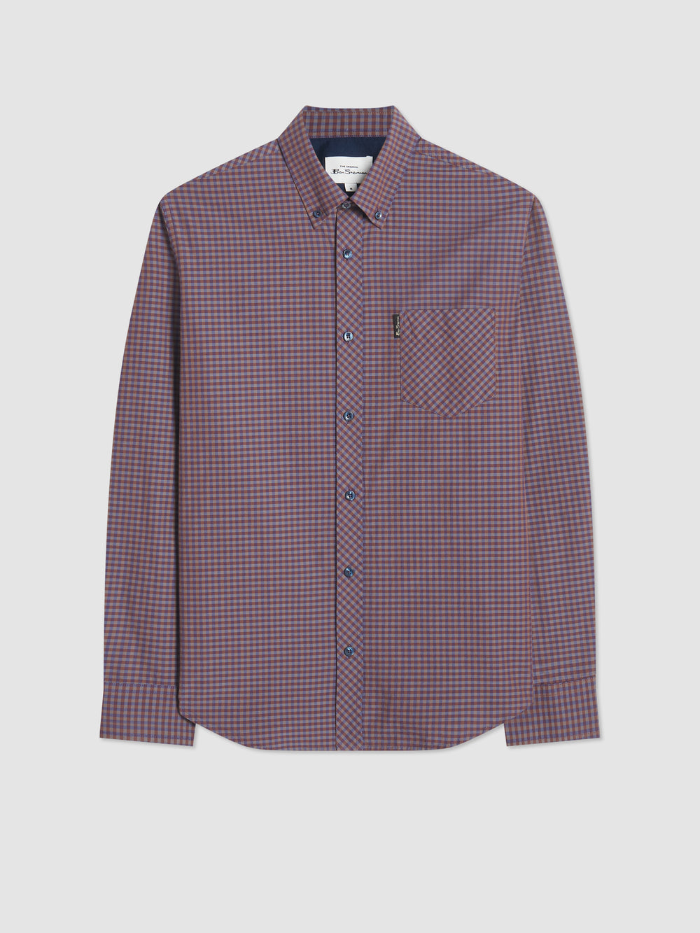 Camisas Ben Sherman Signature Gingham Long-Sleeve Moradas | 107-NTFWUH