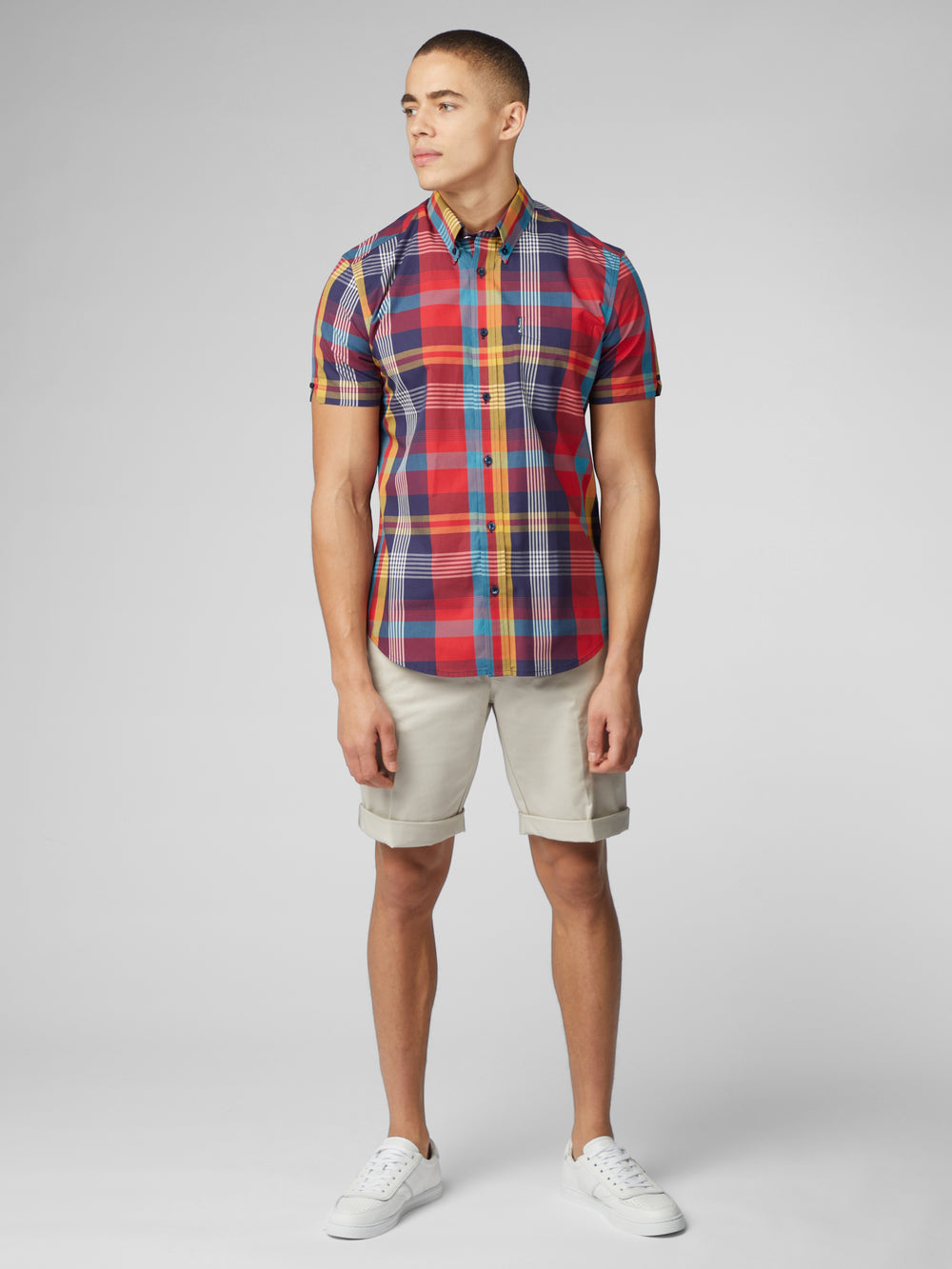 Camisas Ben Sherman Signature Large Madras Check Rojas | 386-JYREMH