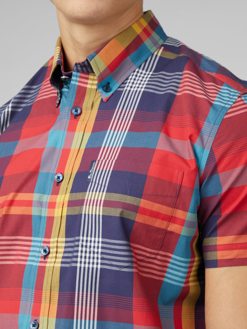 Camisas Ben Sherman Signature Large Madras Check Rojas | 386-JYREMH