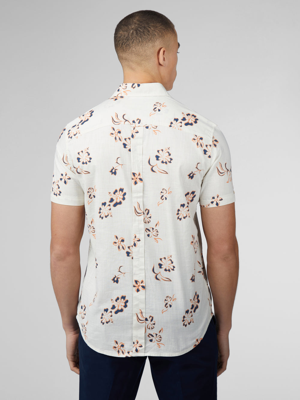 Camisas Ben Sherman Signature Linear Floral Blancas | 479-JQPAMW