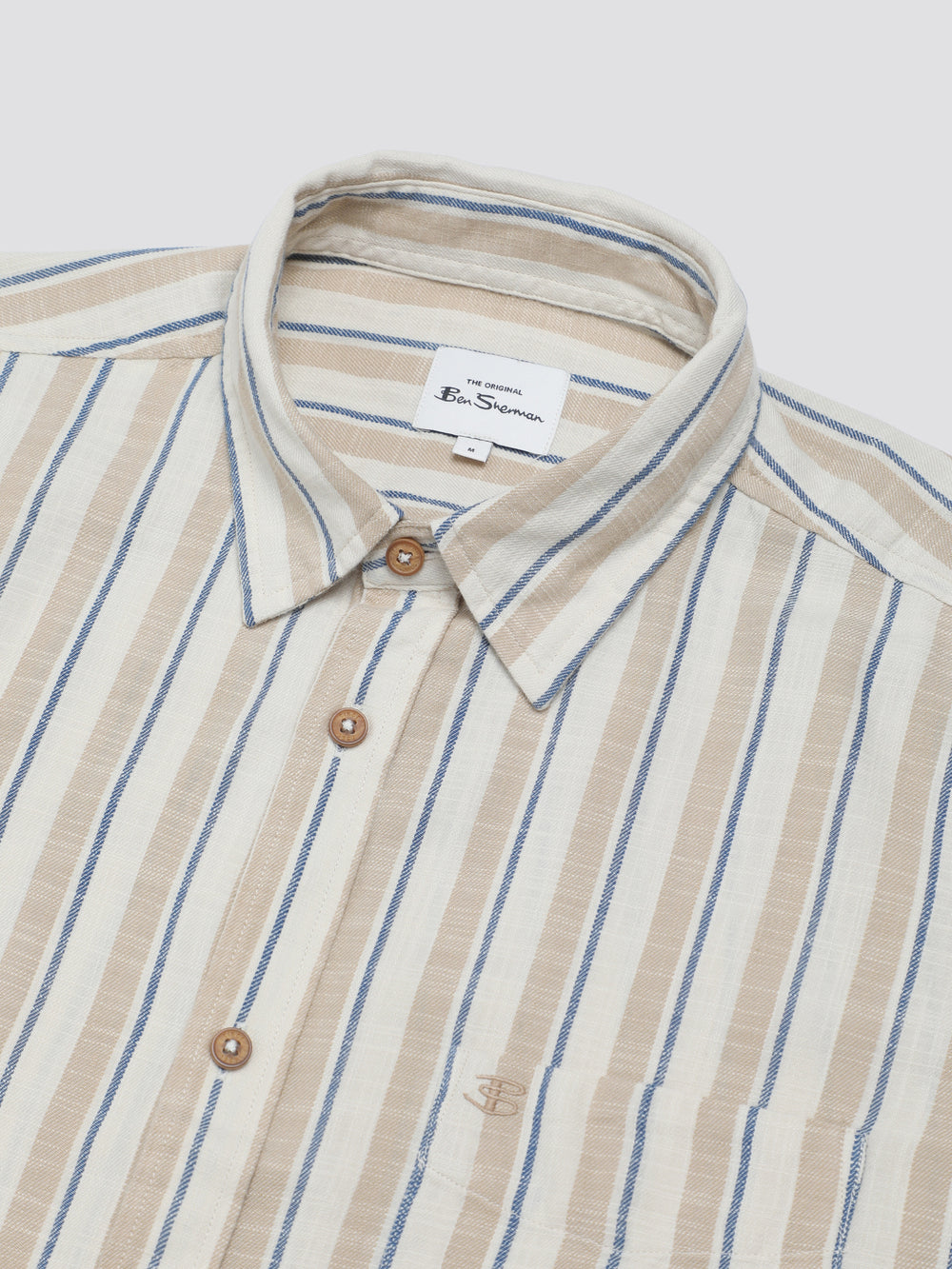 Camisas Ben Sherman Signature Mod Stripe Blancas | 435-TNPCSI