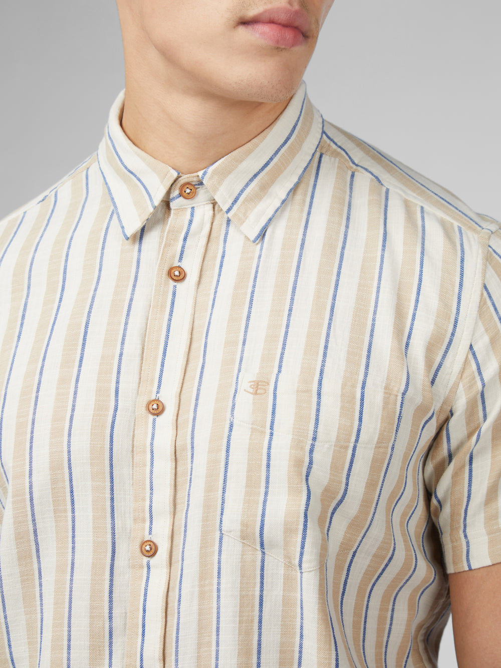 Camisas Ben Sherman Signature Mod Stripe Blancas | 435-TNPCSI