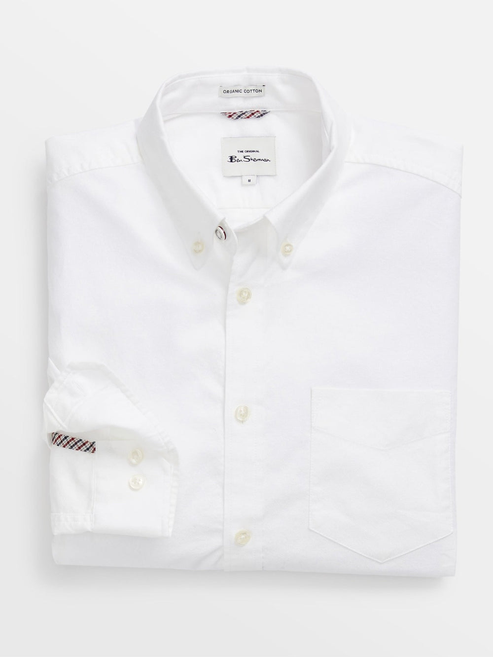 Camisas Ben Sherman Signature Organic Long-Sleeve Oxford Blancas | 029-GABJCF