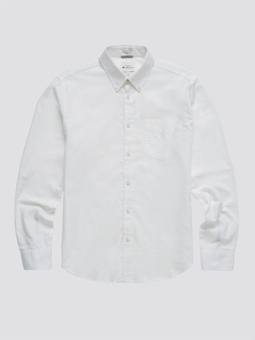 Camisas Ben Sherman Signature Organic Long-Sleeve Oxford Blancas | 029-GABJCF