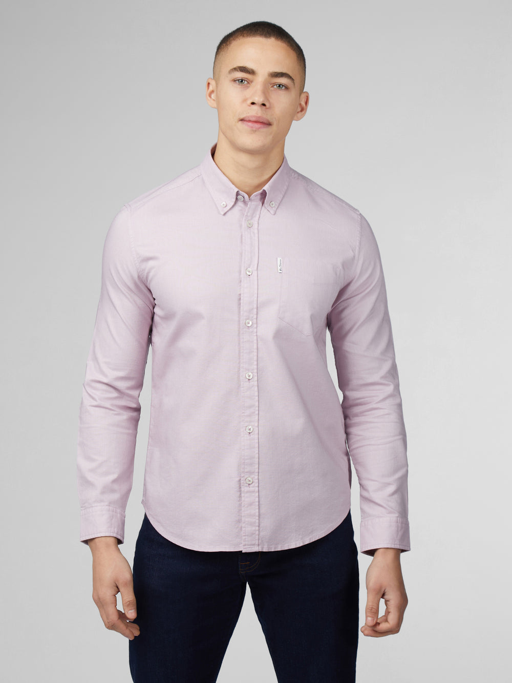 Camisas Ben Sherman Signature Oxford Long Sleeve Moradas | 450-TNWHDU