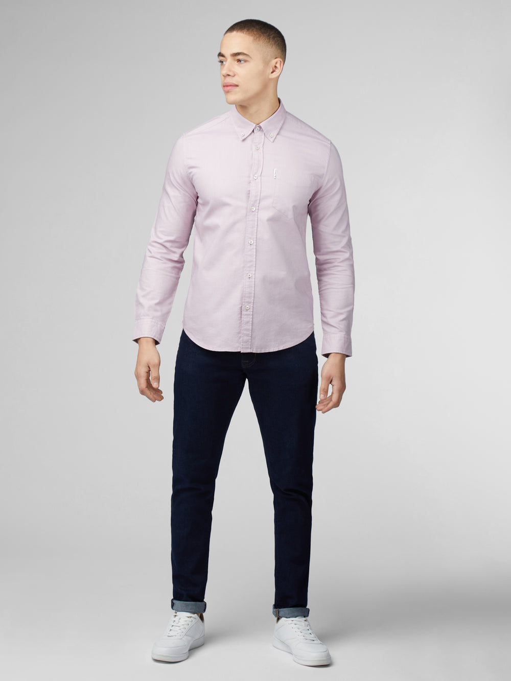 Camisas Ben Sherman Signature Oxford Long Sleeve Moradas | 450-TNWHDU