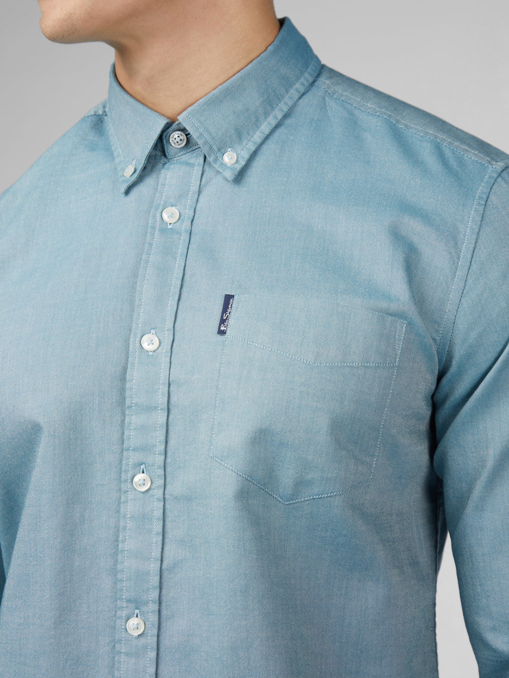 Camisas Ben Sherman Signature Oxford Turquesa | 798-DLHAWB