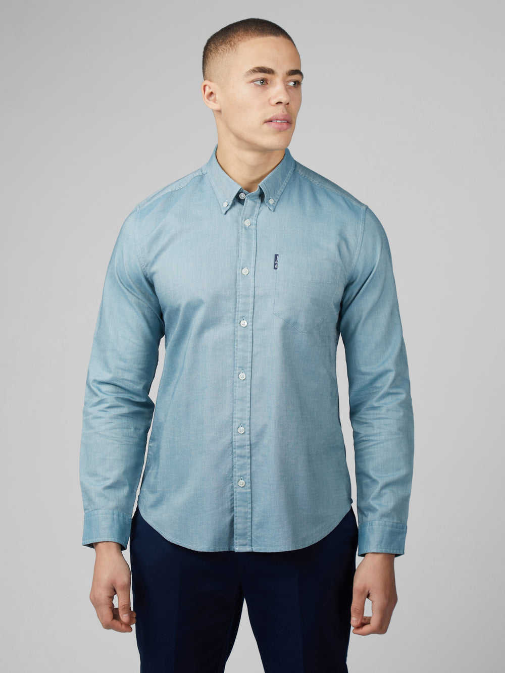 Camisas Ben Sherman Signature Oxford Turquesa | 798-DLHAWB