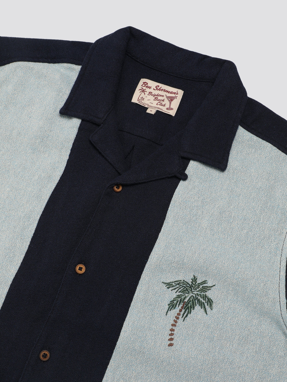 Camisas Ben Sherman Signature Recycled Boucle Resort Azul Marino | 750-ZLRJXF