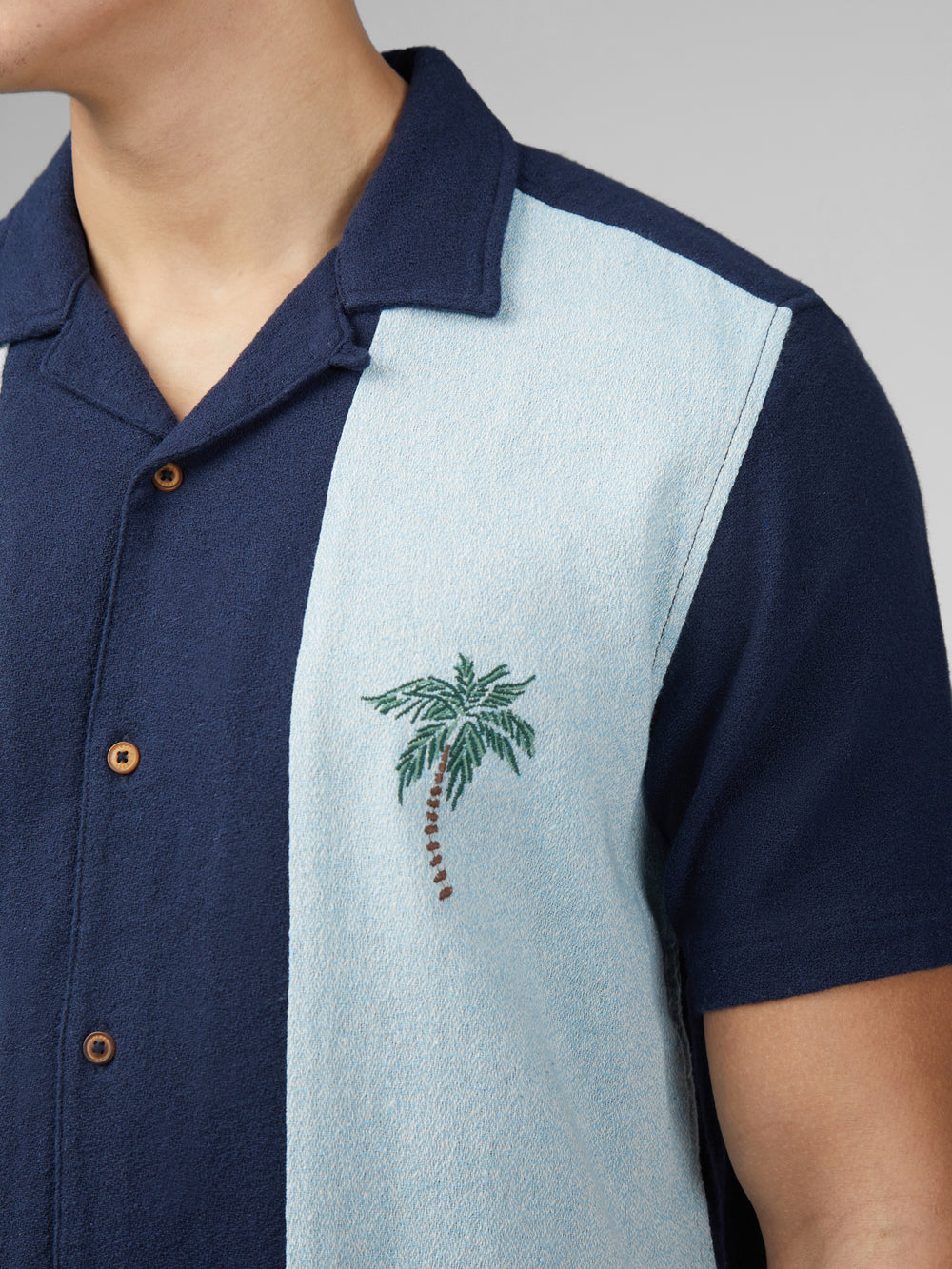 Camisas Ben Sherman Signature Recycled Boucle Resort Azul Marino | 750-ZLRJXF