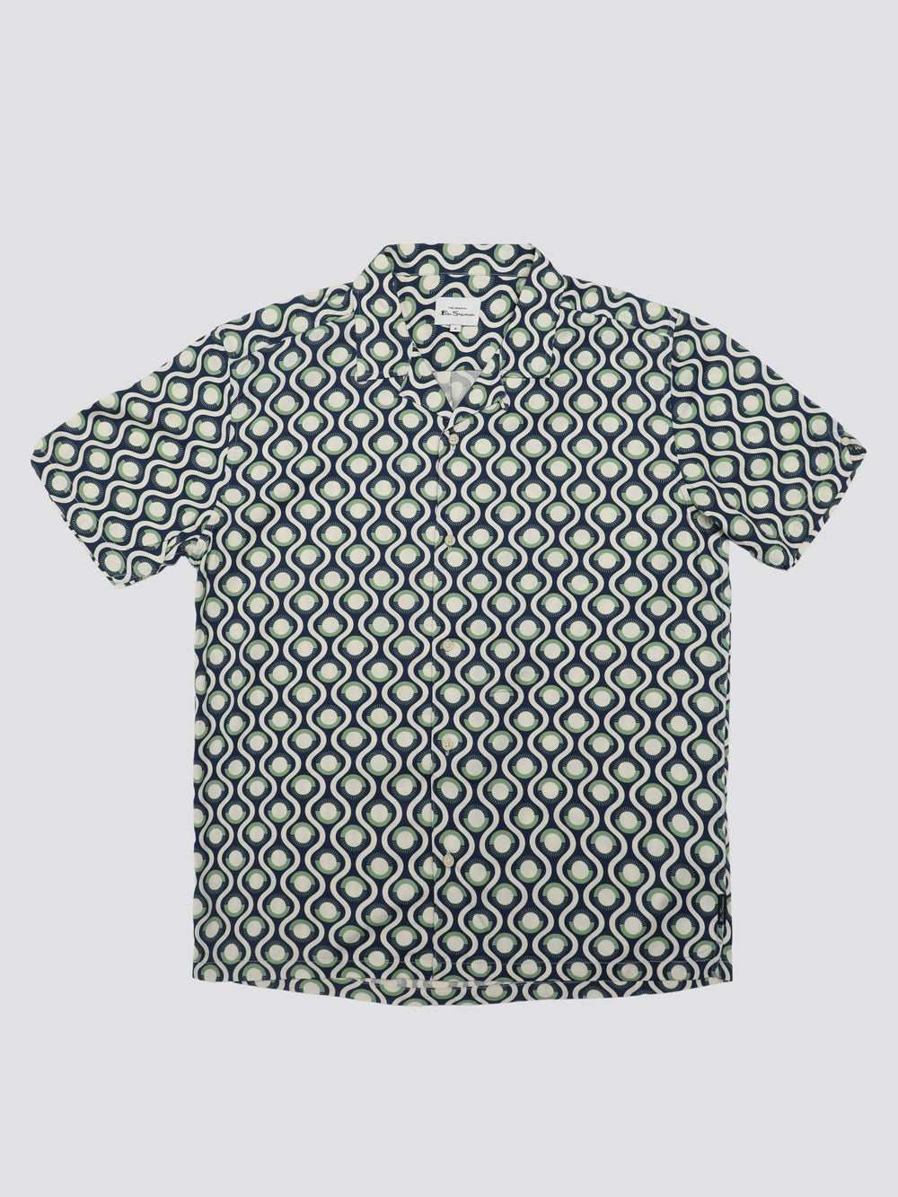 Camisas Ben Sherman Signature Retro Geo Verde | 410-ZQANLO