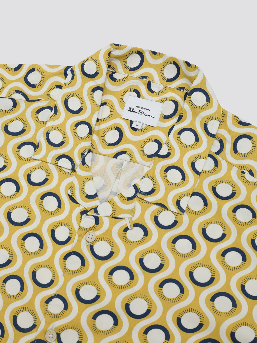 Camisas Ben Sherman Signature Retro Geo Amarillo | 042-LGMCPQ