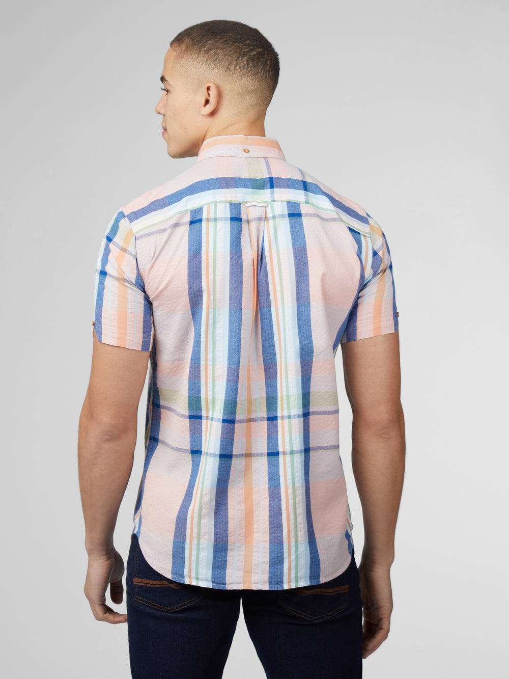 Camisas Ben Sherman Signature Seersucker Check Rosas | 390-XRQNSC