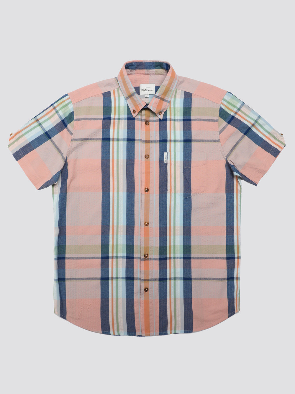 Camisas Ben Sherman Signature Seersucker Check Rosas | 390-XRQNSC