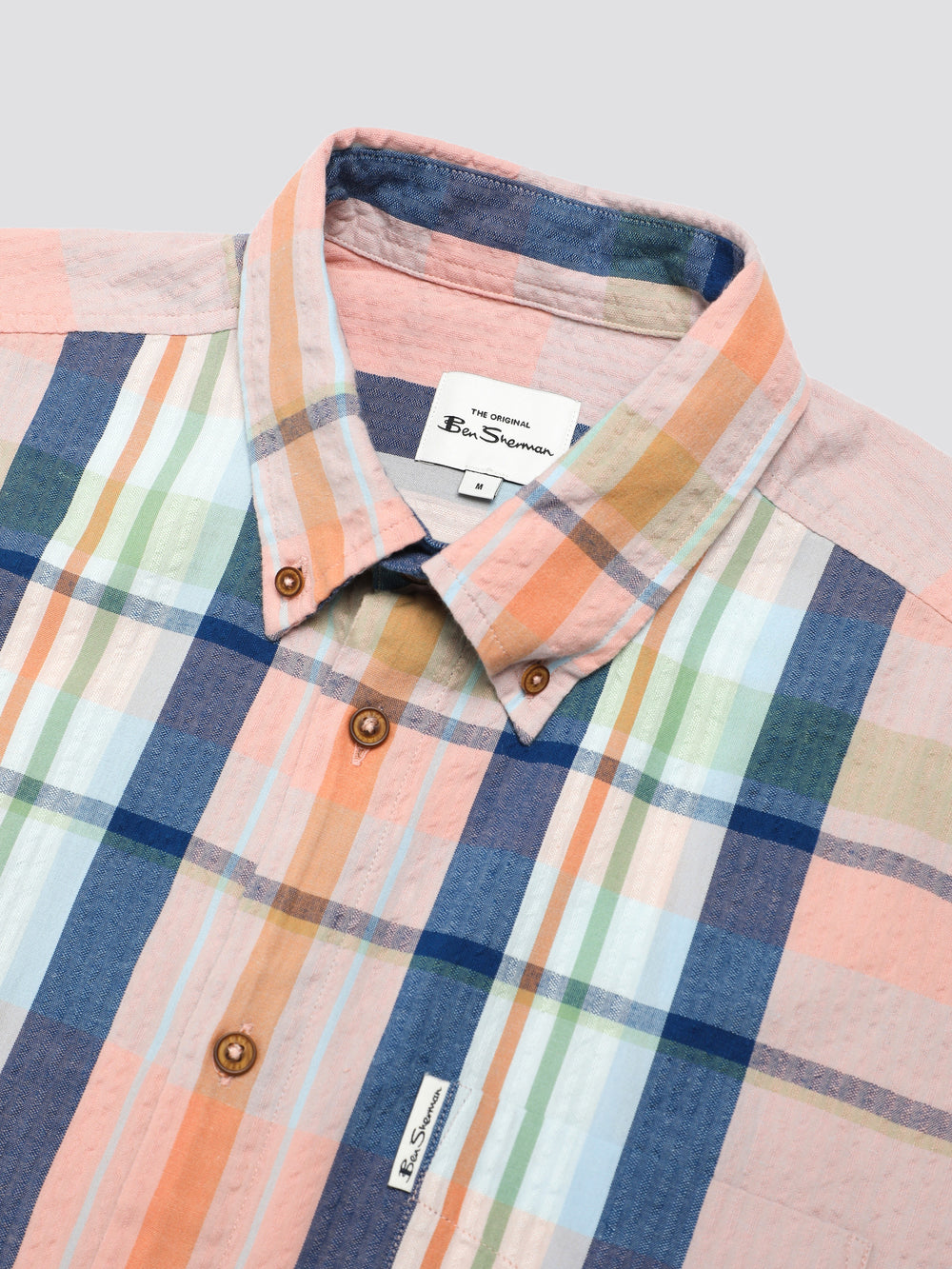 Camisas Ben Sherman Signature Seersucker Check Rosas | 390-XRQNSC