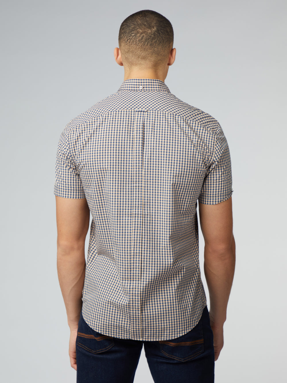 Camisas Ben Sherman Signature Short Sleeve Gingham Cobra Naranjas | 962-XSATIL