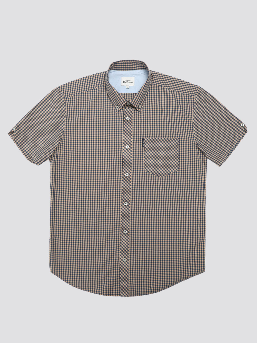 Camisas Ben Sherman Signature Short Sleeve Gingham Cobra Naranjas | 962-XSATIL