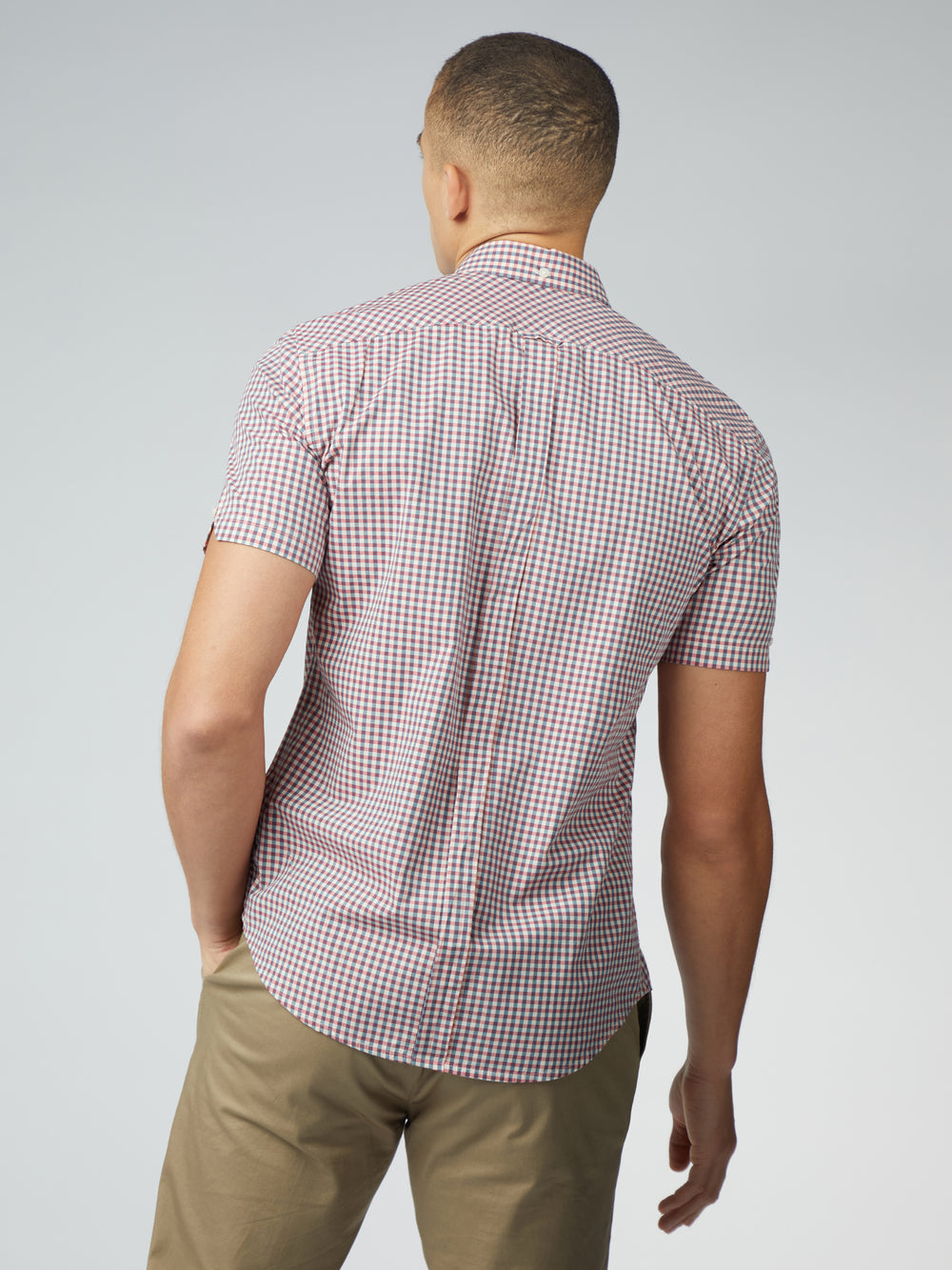 Camisas Ben Sherman Signature Short Sleeve Gingham Rojas Blancas | 625-UCGHPQ