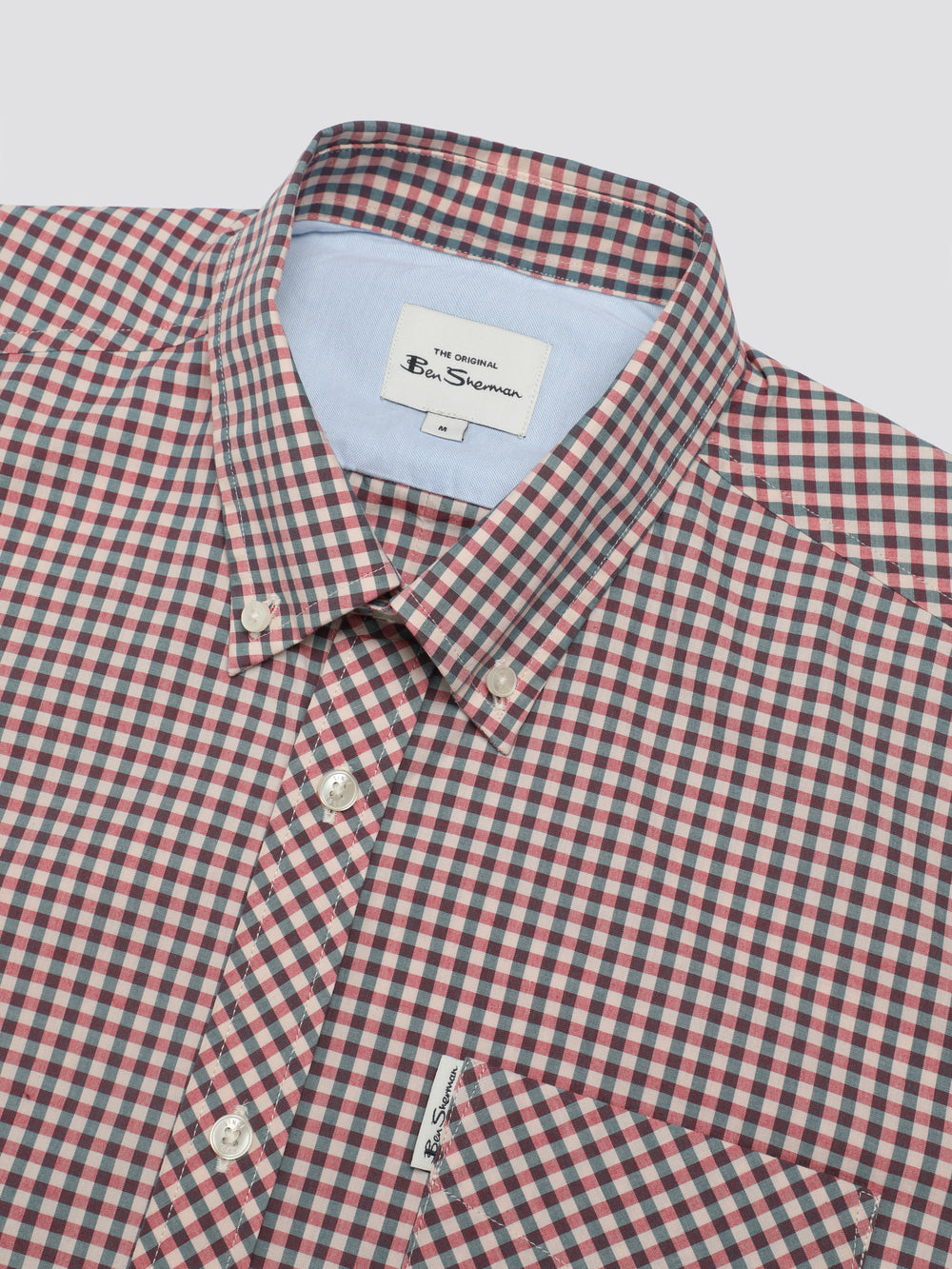 Camisas Ben Sherman Signature Short Sleeve Gingham Rojas Blancas | 625-UCGHPQ