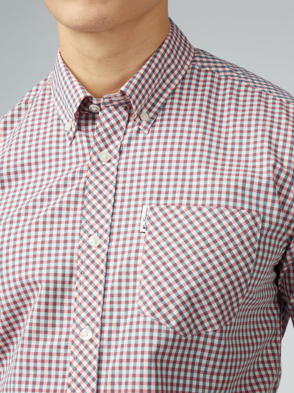 Camisas Ben Sherman Signature Short Sleeve Gingham Rojas Blancas | 625-UCGHPQ