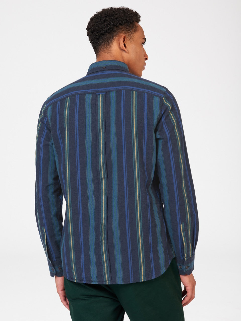 Camisas Ben Sherman Signature Striped Oxford Verde | 815-GOCLIW