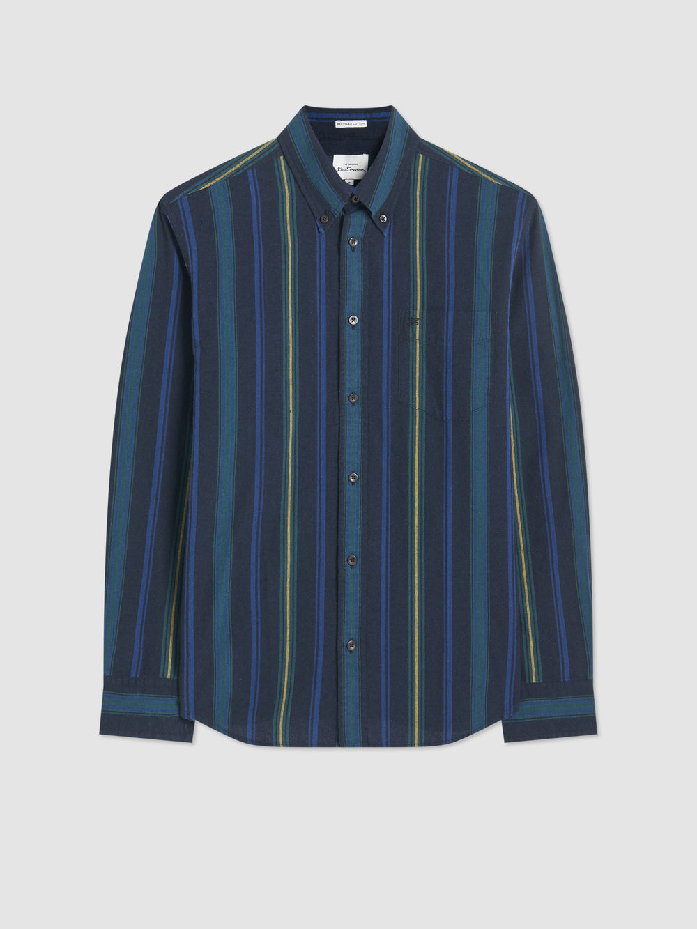 Camisas Ben Sherman Signature Striped Oxford Verde | 815-GOCLIW