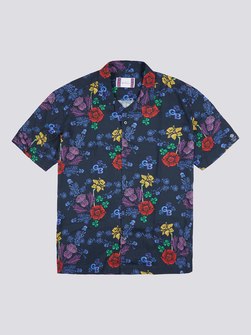 Camisas Ben Sherman Team GB Floral Azul Marino | 089-QBJYSF