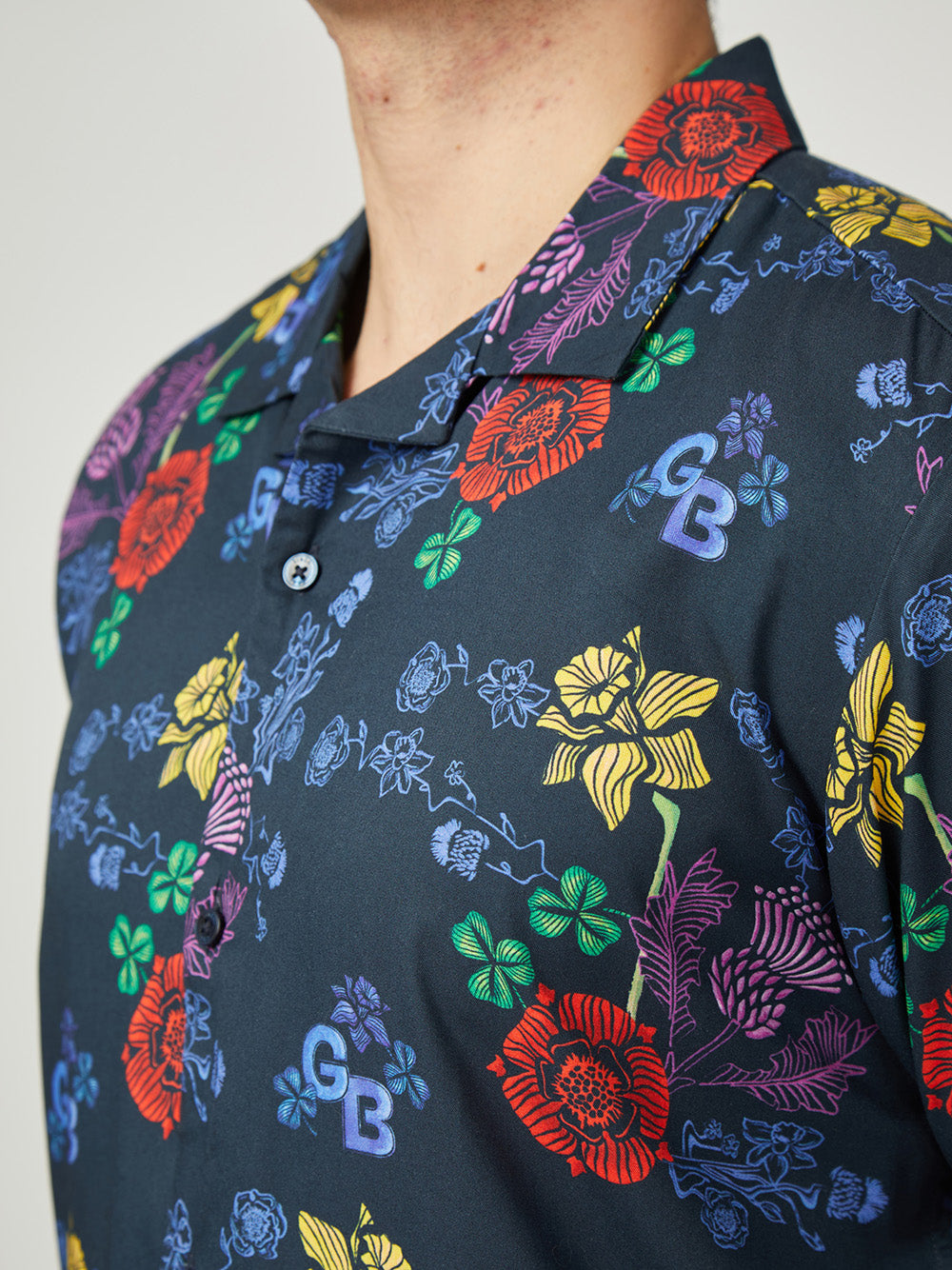 Camisas Ben Sherman Team GB Floral Azul Marino | 089-QBJYSF