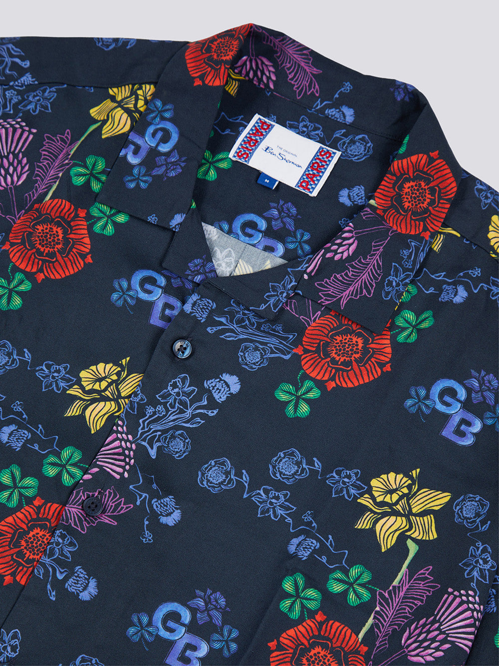 Camisas Ben Sherman Team GB Floral Azul Marino | 089-QBJYSF