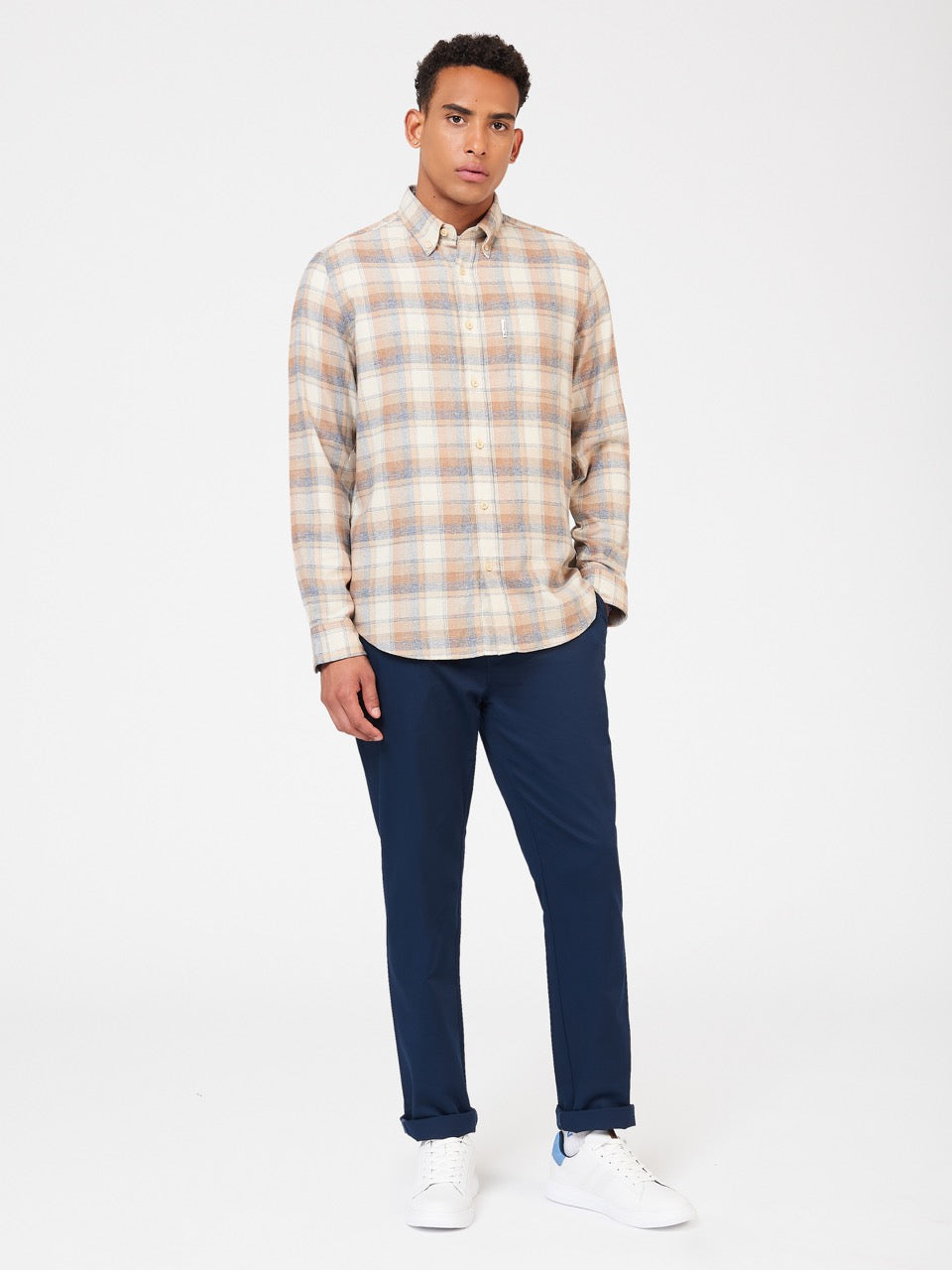 Camisas Ben Sherman Twisted Yarn Check Marrones | 906-EOVYKT