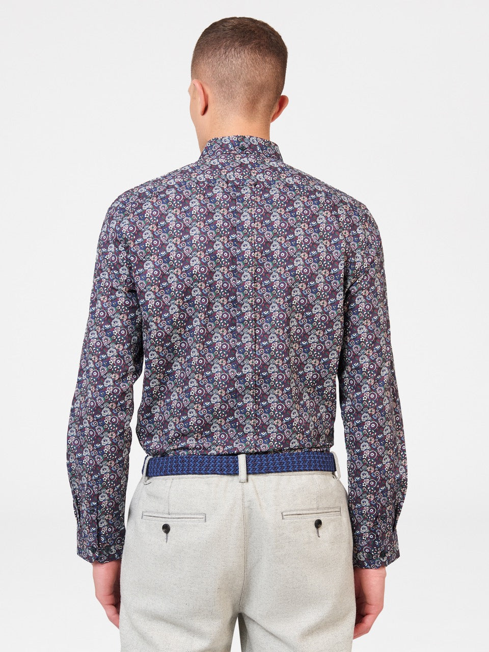 Camisas Ben Sherman Winter Floral Moradas | 684-JXGOZP