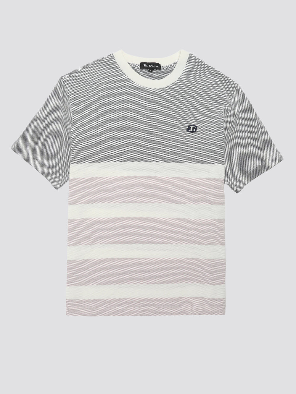 Camiseta Ben Sherman B by Ben Sherman Textured Block Stripe Azul Marino | 190-YQNXFR