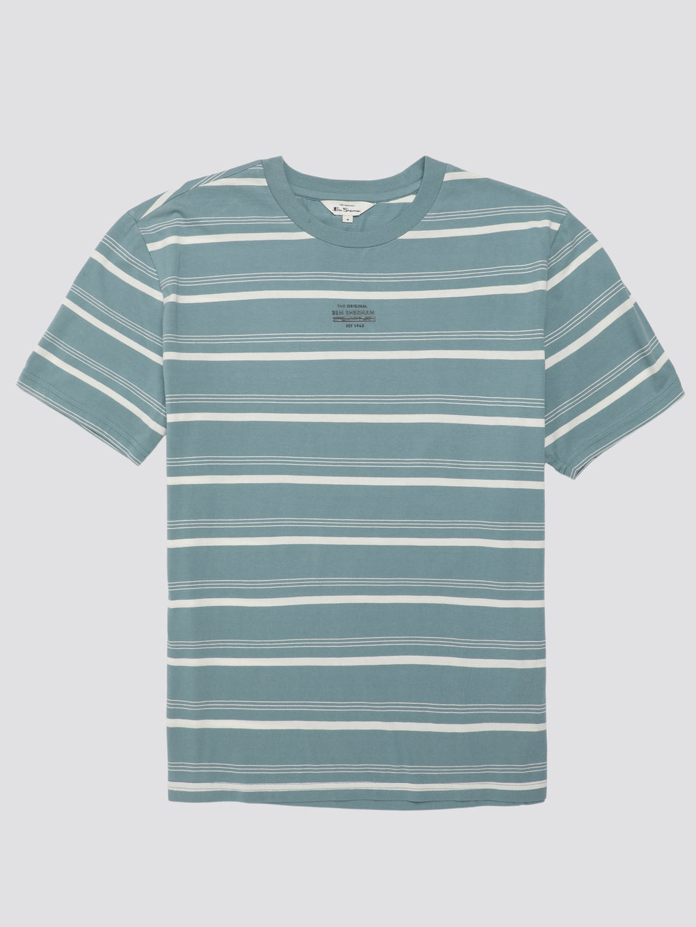 Camiseta Ben Sherman Fine Stripe Azules | 271-IBNMOR