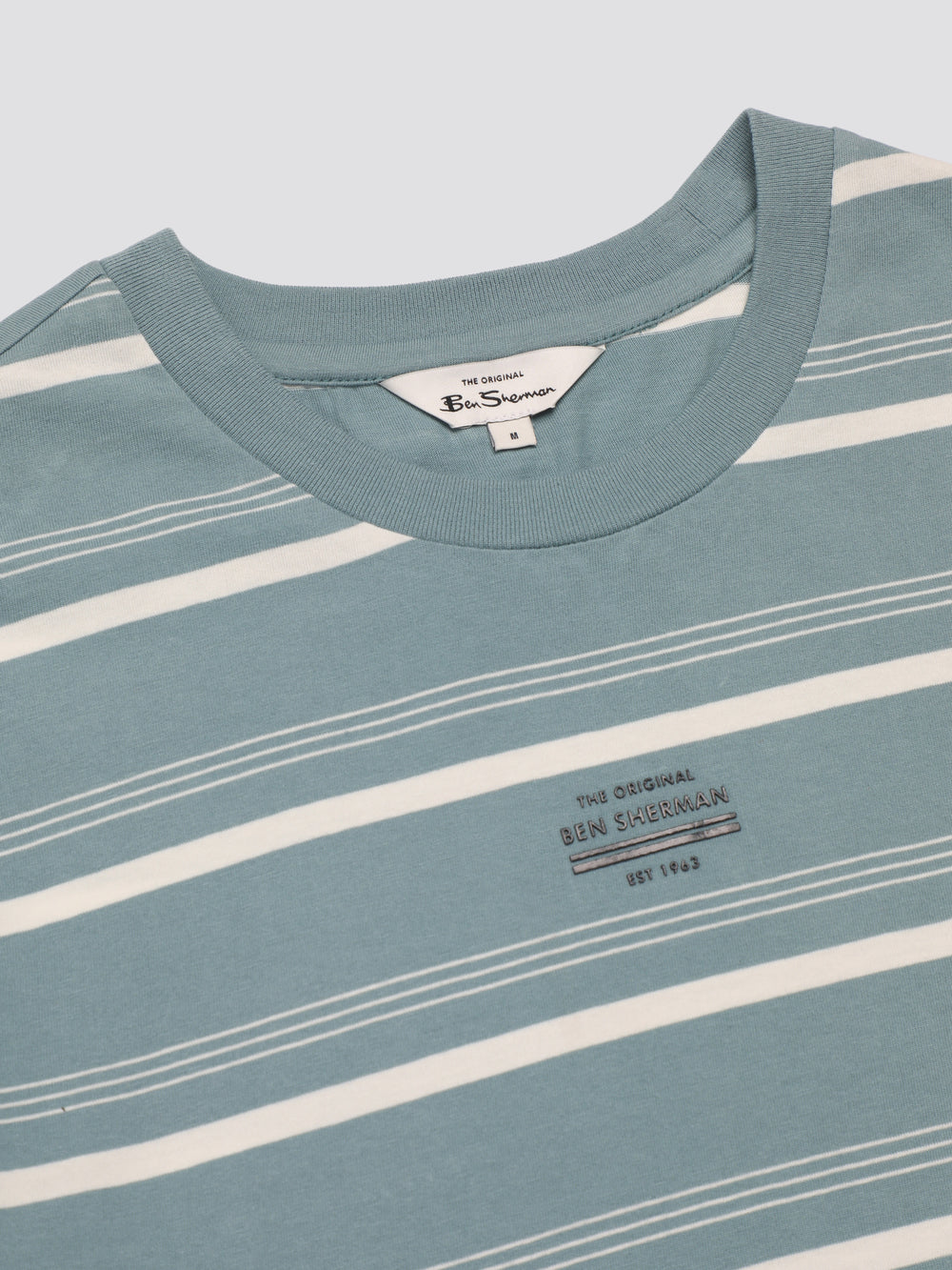 Camiseta Ben Sherman Fine Stripe Azules | 271-IBNMOR