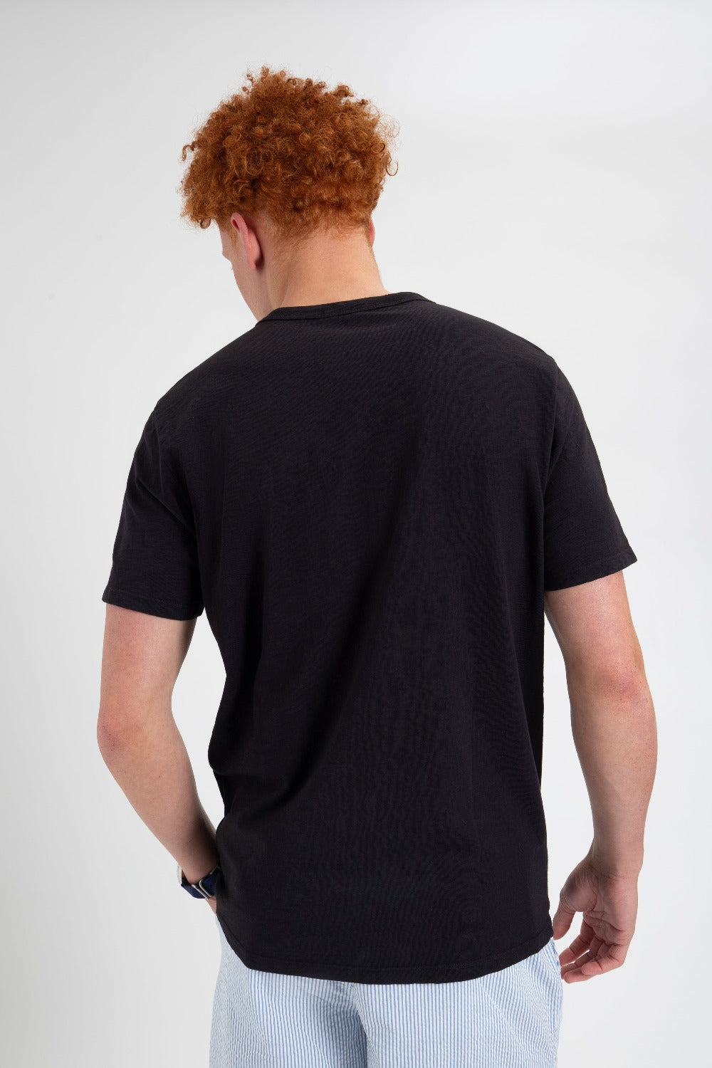 Camiseta Ben Sherman Garment Dye Beatnik Negras | 690-SOPUGD