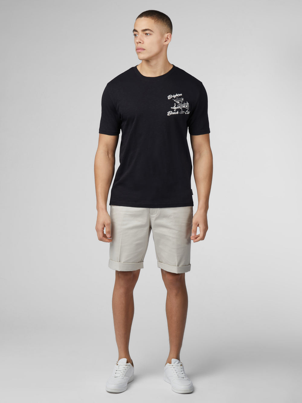 Camiseta Ben Sherman Signature Brighton Beach Club Negras | 625-GRSPKF