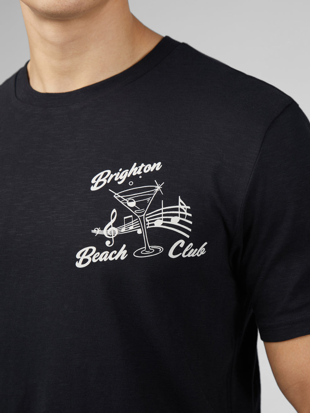 Camiseta Ben Sherman Signature Brighton Beach Club Negras | 625-GRSPKF