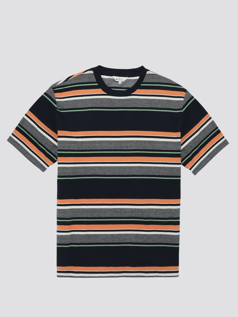 Camiseta Ben Sherman Signature Engineered Stripe Azul Marino | 827-QZNECJ