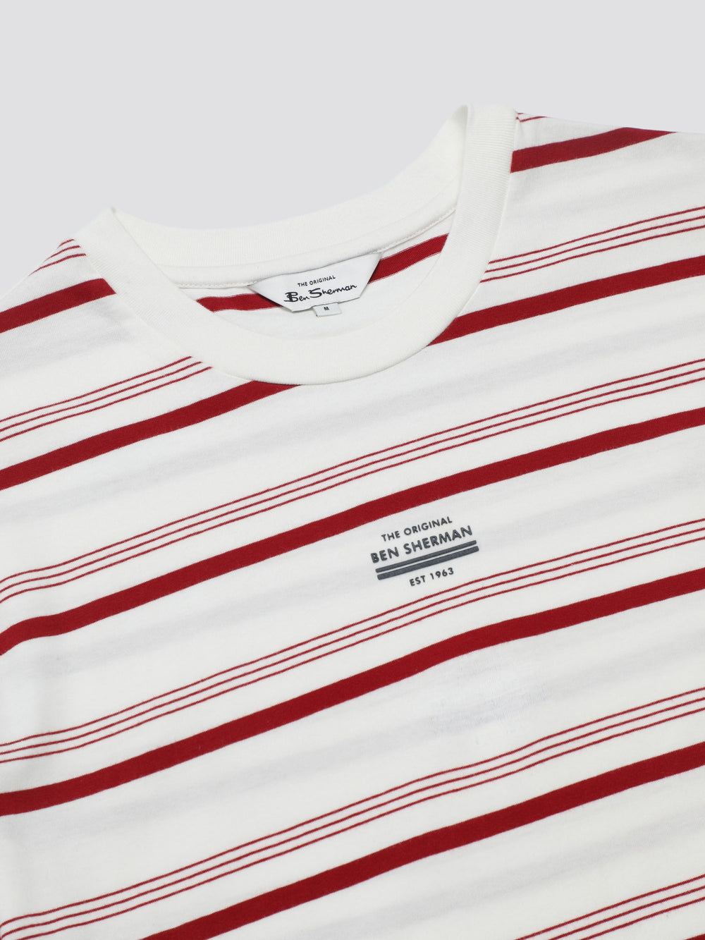 Camiseta Ben Sherman Signature Fine Stripe Blancas | 403-XDAWNE