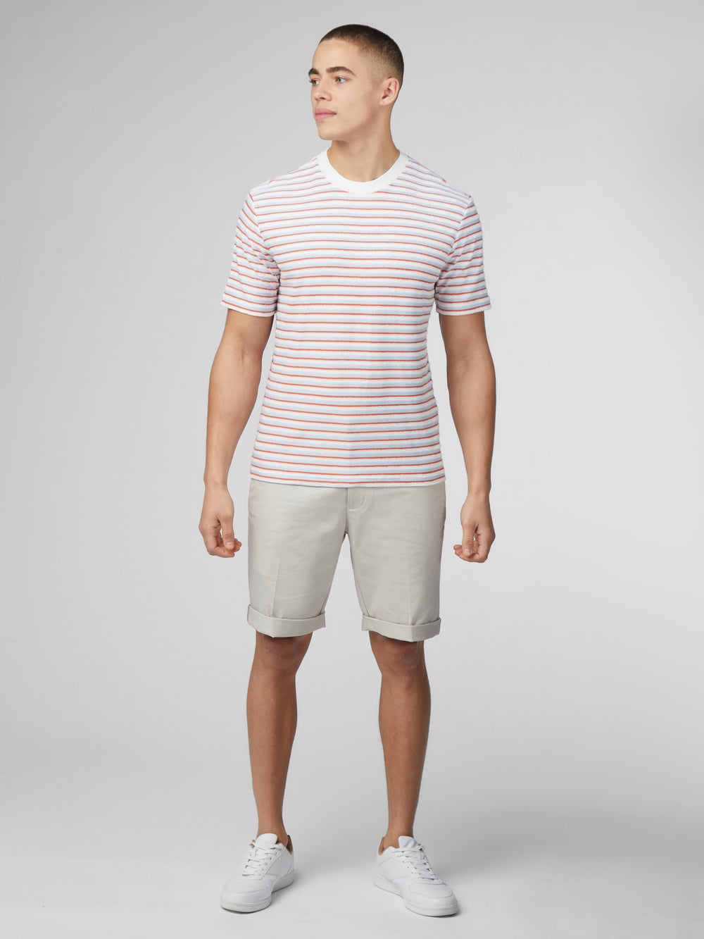 Camiseta Ben Sherman Signature Loopback Stripe Azules | 732-YGPBJW