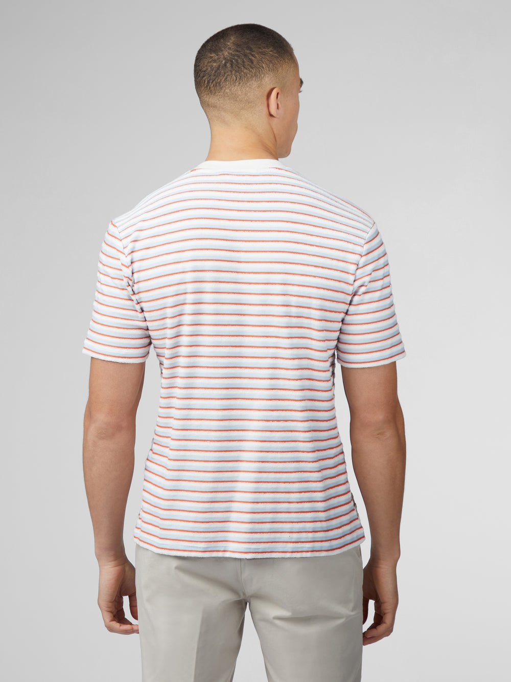 Camiseta Ben Sherman Signature Loopback Stripe Azules | 732-YGPBJW