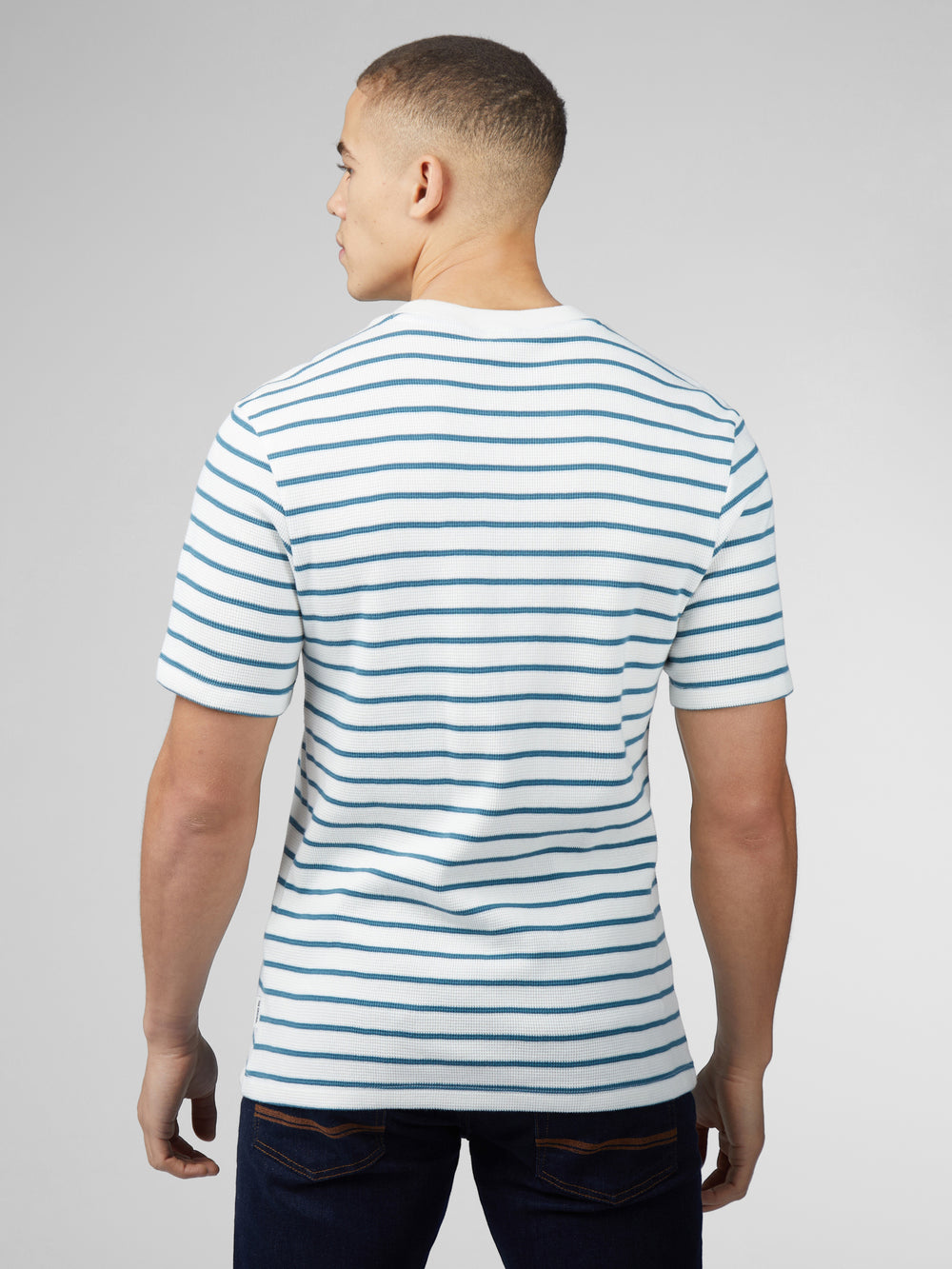 Camiseta Ben Sherman Signature Waffle Stripe Blancas | 895-ILHFNE