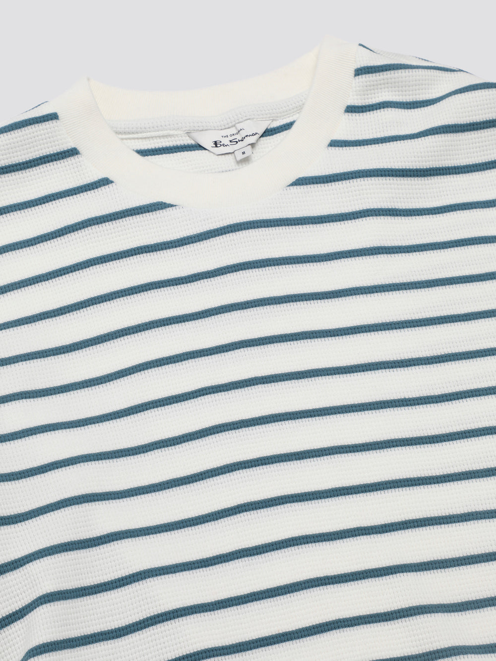 Camiseta Ben Sherman Signature Waffle Stripe Blancas | 895-ILHFNE