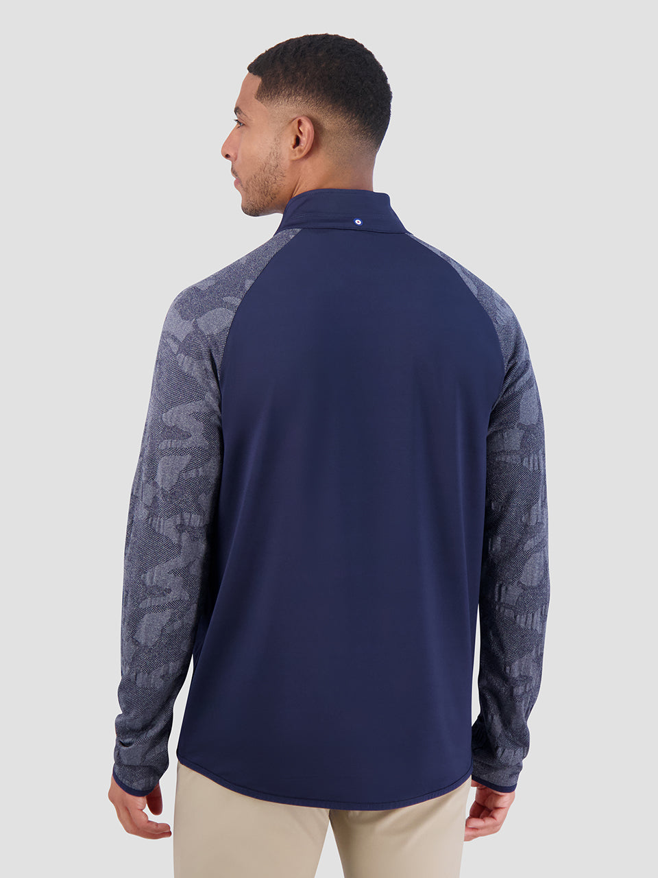 Chompas Ben Sherman Camo Jacq. Sleeve Quarter Zip Azul Marino | 601-TMDRAQ