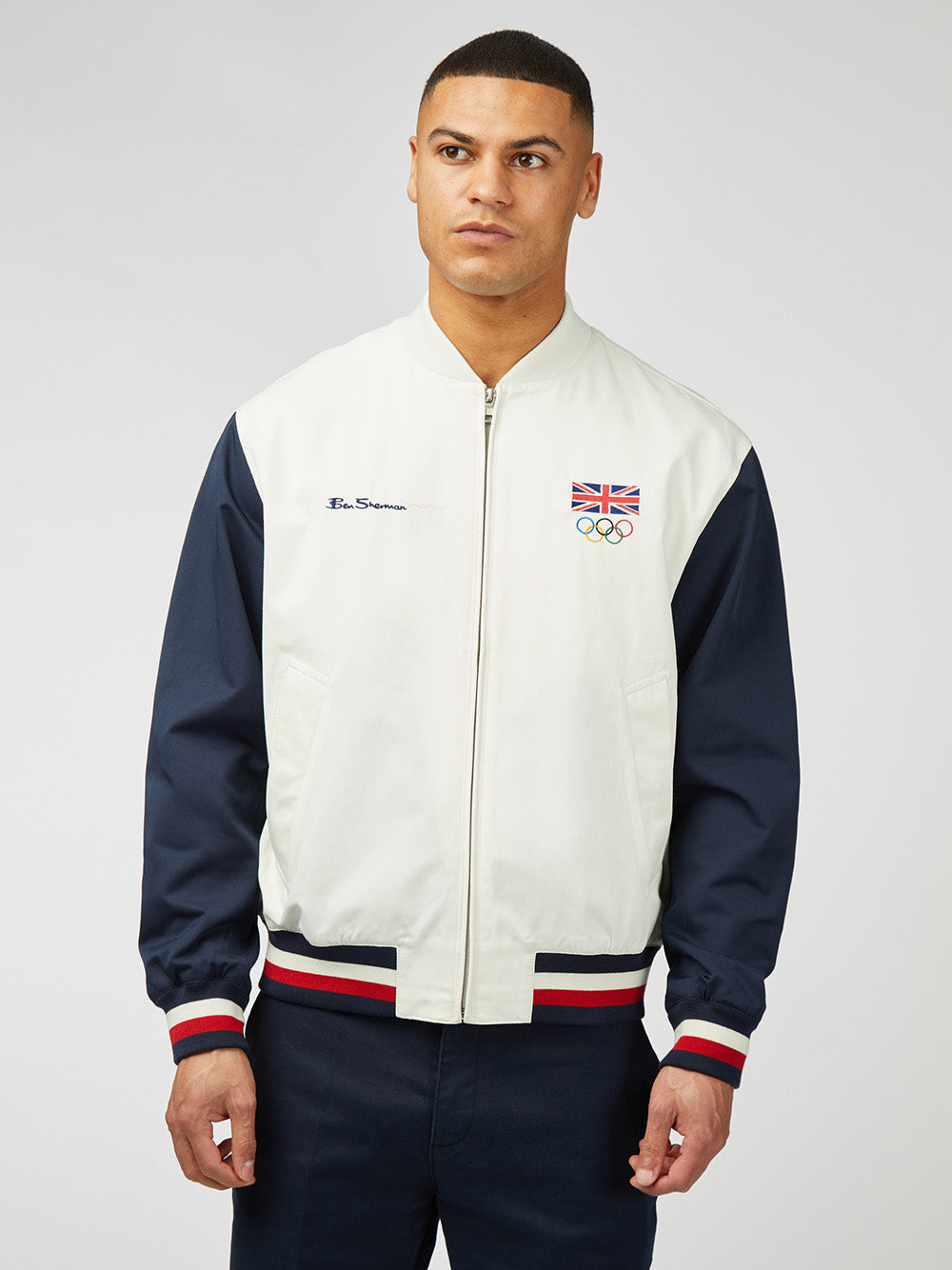 Chompas Ben Sherman Team GB Commercial Bomber Blancas | 276-PNVIXJ