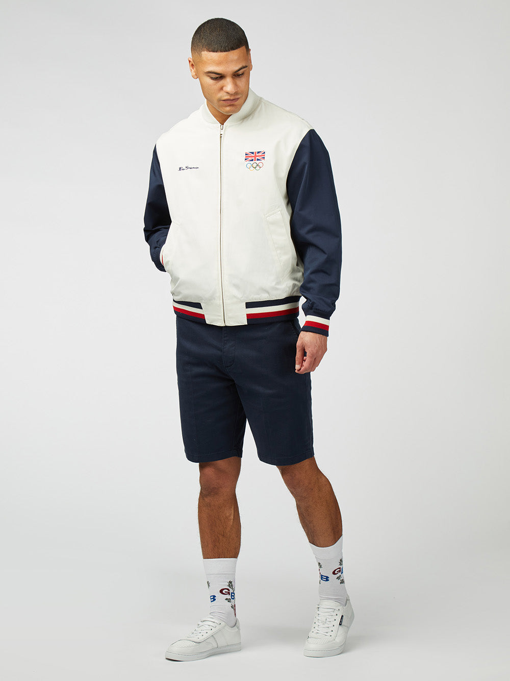 Chompas Ben Sherman Team GB Commercial Bomber Blancas | 276-PNVIXJ