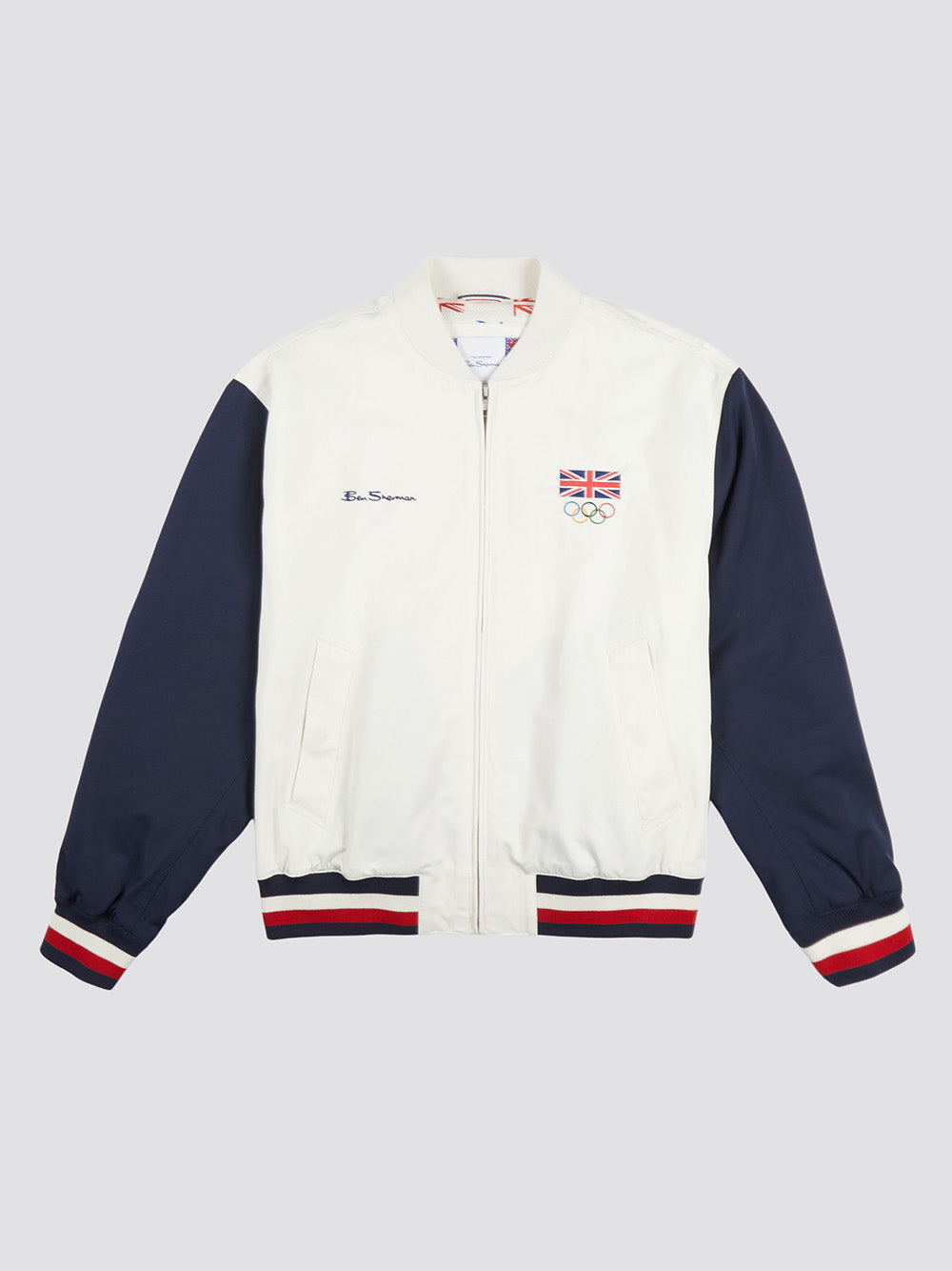 Chompas Ben Sherman Team GB Commercial Bomber Blancas | 276-PNVIXJ