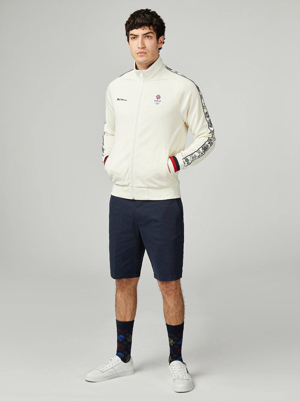 Chompas Ben Sherman Team GB Taped Track Top Blancas | 462-PVAGKJ