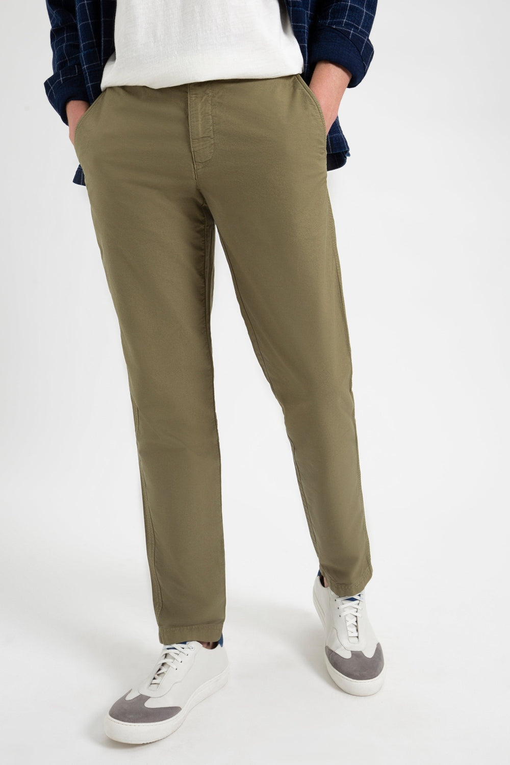 Pantalon Ben Sherman Beatnik Oxford Slim Taper Garment Dye Chino Verde Oliva Claro | 893-DEJGAI