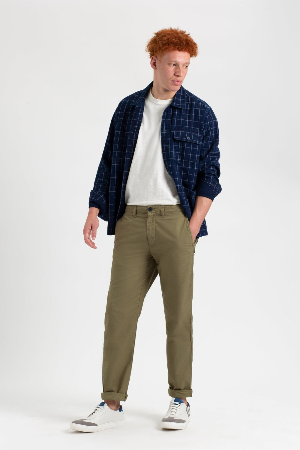 Pantalon Ben Sherman Beatnik Oxford Slim Taper Garment Dye Chino Verde Oliva Claro | 893-DEJGAI